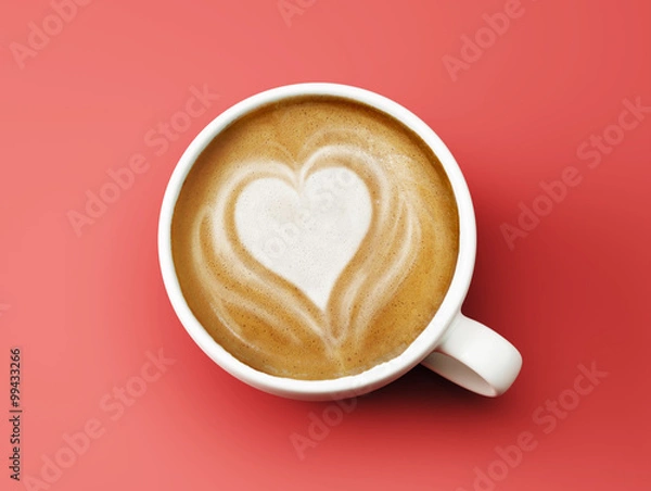 Obraz Heart Shape Coffee Cup Concept