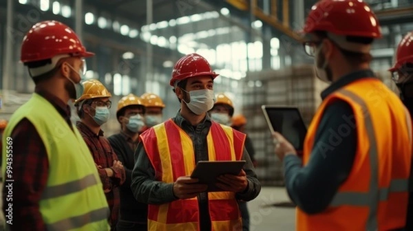 Obraz The Team in Safety Gear