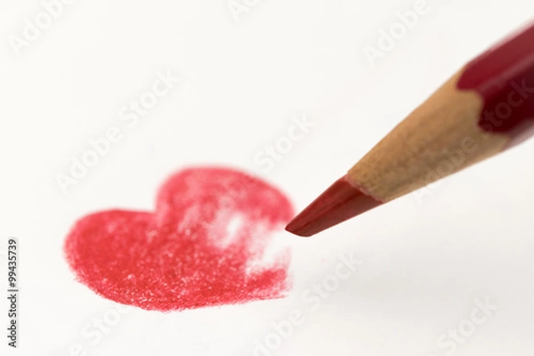Obraz ハート　ノート　鉛筆