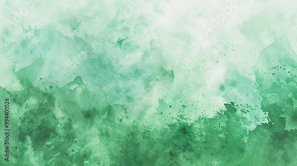 Fototapeta Beautiful_Green_Gradient_Rendering_Watercolor_Textu