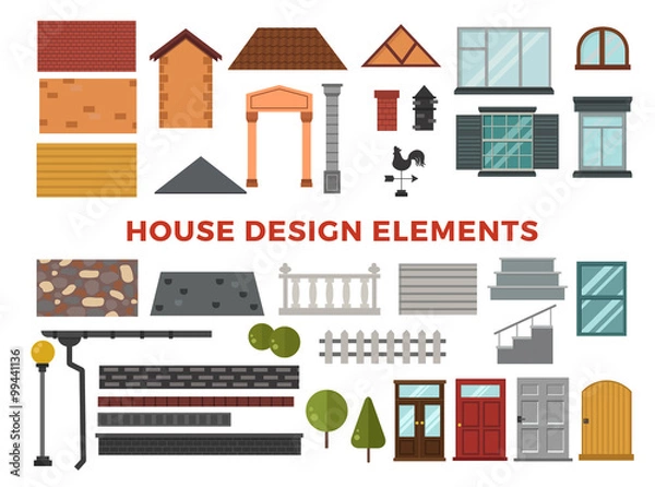 Obraz Family house vector design elemets