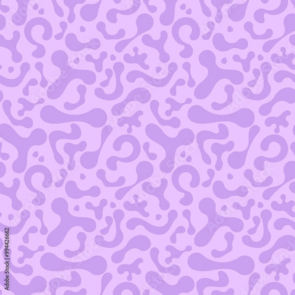Fototapeta Monochrome purple abstract background. Groovy design with liquid waves lines. Trendy retro vintage illustration, vector poster.	