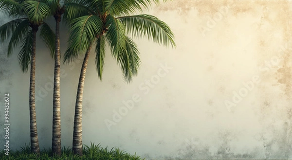 Fototapeta palm tree on the background