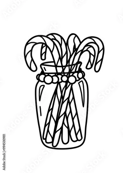 Fototapeta Candy jar for coloring book