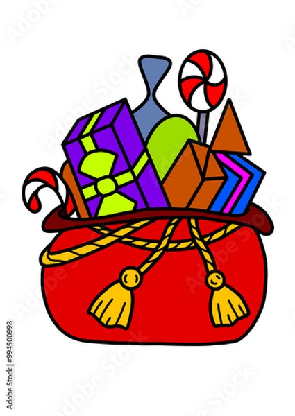 Fototapeta Open Bag of Gifts