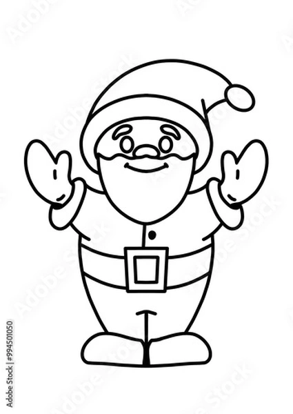 Fototapeta Santa Claus for coloring book