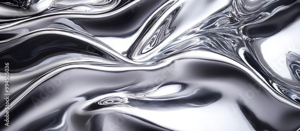 Fototapeta Abstract Silver Liquid Background