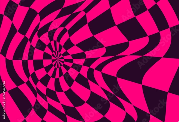 Fototapeta Psychedelic checkerboard pattern