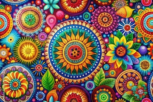 Fototapeta Vibrant Daria Background with Colorful Patterns and Abstract Design for Creative Projects and Use