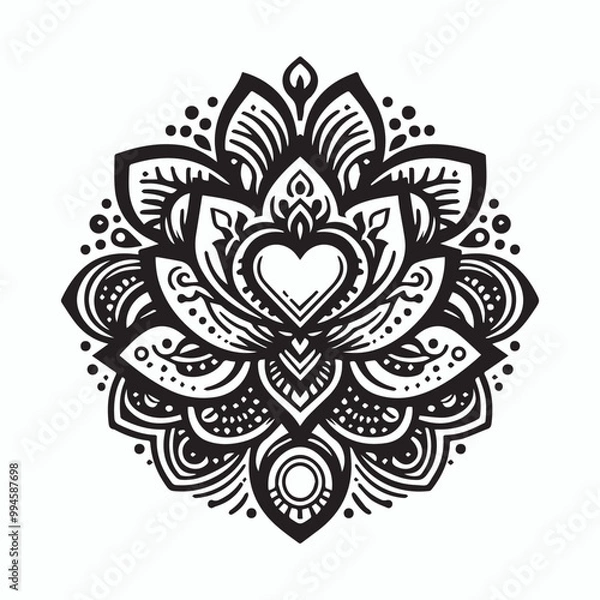Fototapeta Coloring page featuring mandalas