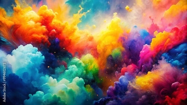 Obraz Vibrant Watercolor Texture Background for Creative Projects and Artistic Designs in Vivid Colors