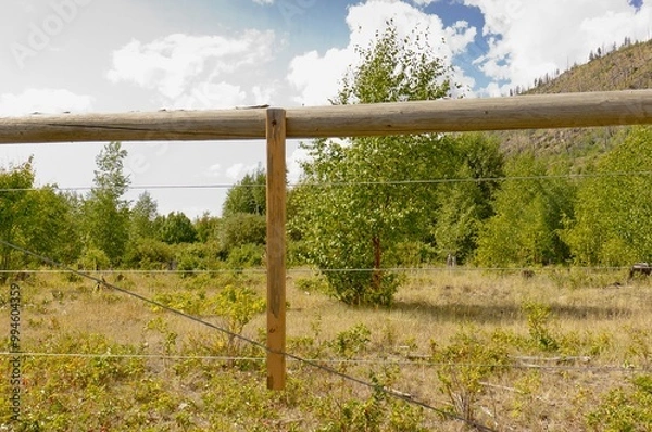 Obraz Horse corral fence post
