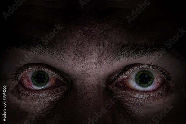 Obraz Scary green eyes