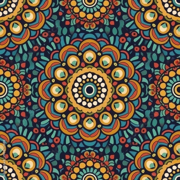 Obraz Bohemian Mandala Seamless Pattern