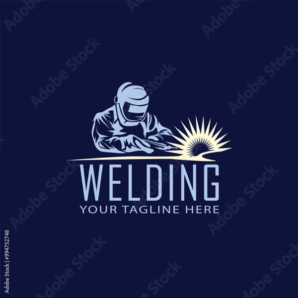 Fototapeta Welding vector logo template