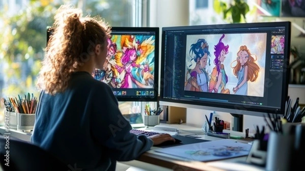 Obraz Creative Digital Artist at Work