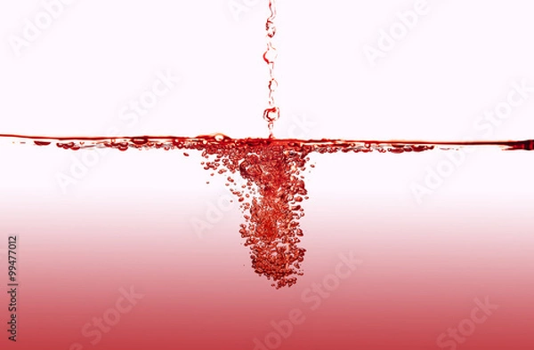 Obraz Splashing red water