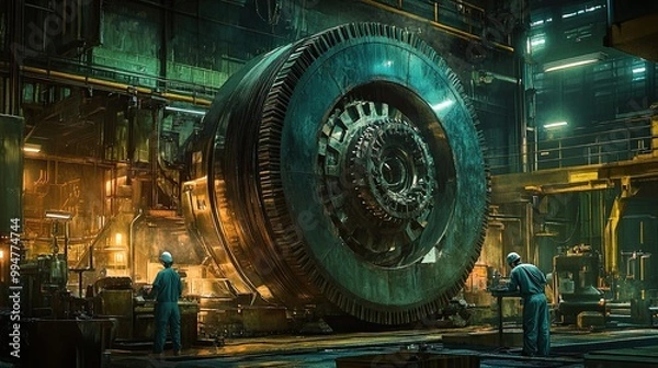 Obraz Industrial Machinery in Action