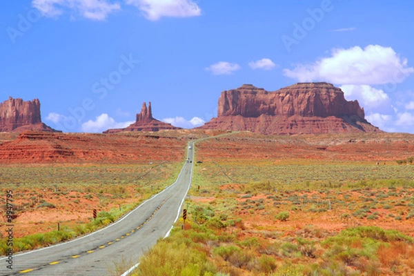 Obraz Highway 163 approaching Monument Valley.