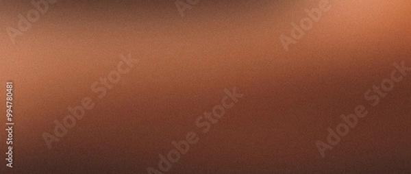 Fototapeta Abstract background with beige brown gradient, grainy, grunge noise, stain, website banner design, copy space