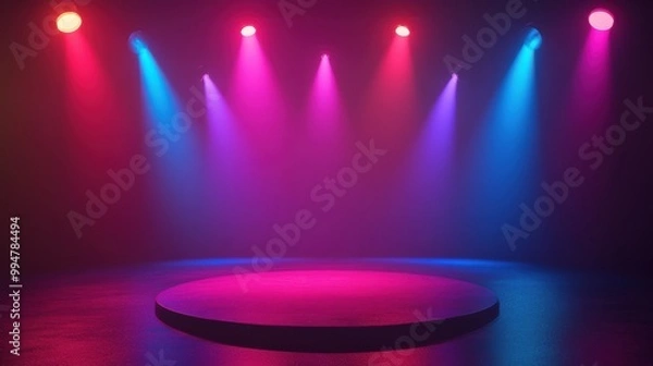 Obraz Colorful Stage Lights Background
