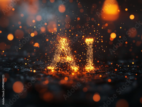 Obraz Artificial Intelligence background  