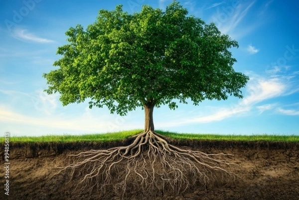 Fototapeta Minimalist Tree Roots