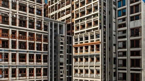 Fototapeta Edificio residencial en construccion