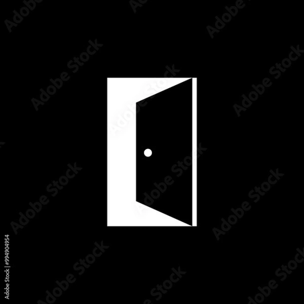 Fototapeta logo design vector abstract template modern symbol simple logo icon door