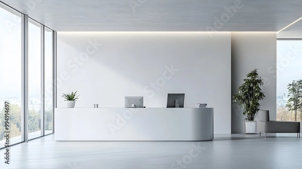 Obraz white business background. 3D Rendering. 
