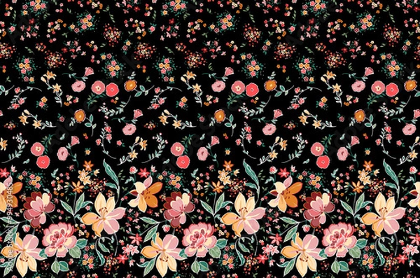 Obraz Abstract floral pattern perfect for fabrics and decoration.