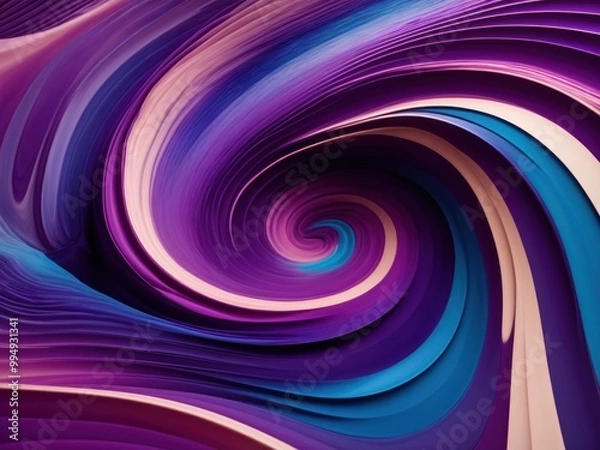 Fototapeta Abstract circle lines wave colorful purple and blue gradient
