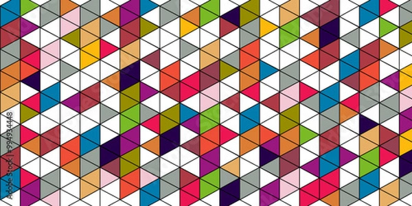 Fototapeta Modern geometric background for business or corporate presentation. Abstract background with a geometric pattern of triangle shapes. Graphic design element 