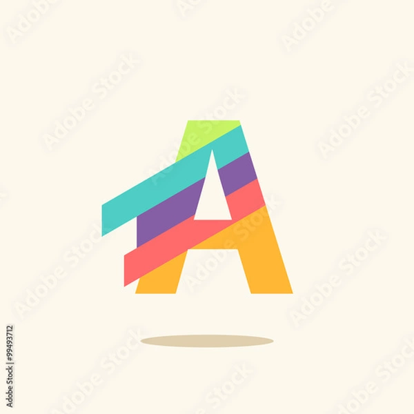 Fototapeta Letter A logo icon design template elements