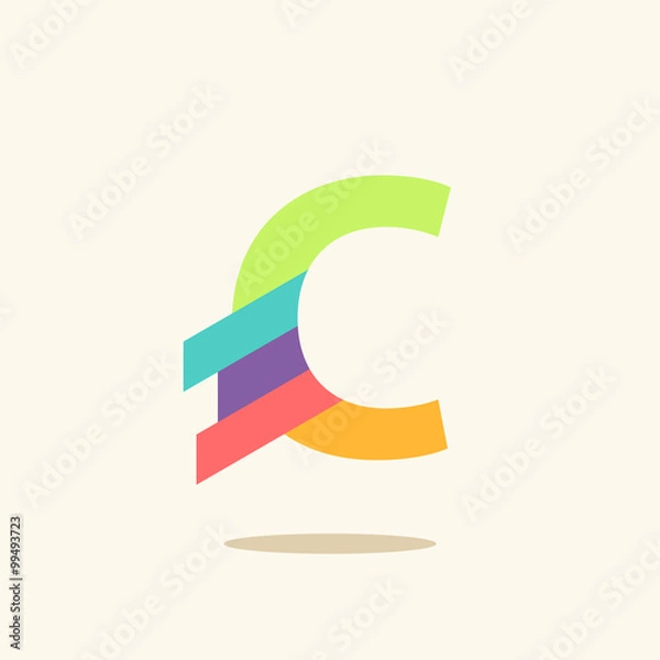 Fototapeta Letter C logo icon design template elements