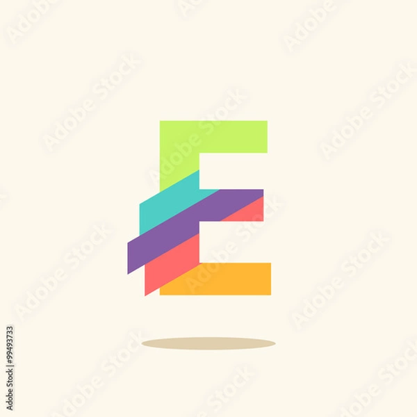 Fototapeta Letter E logo icon design template elements