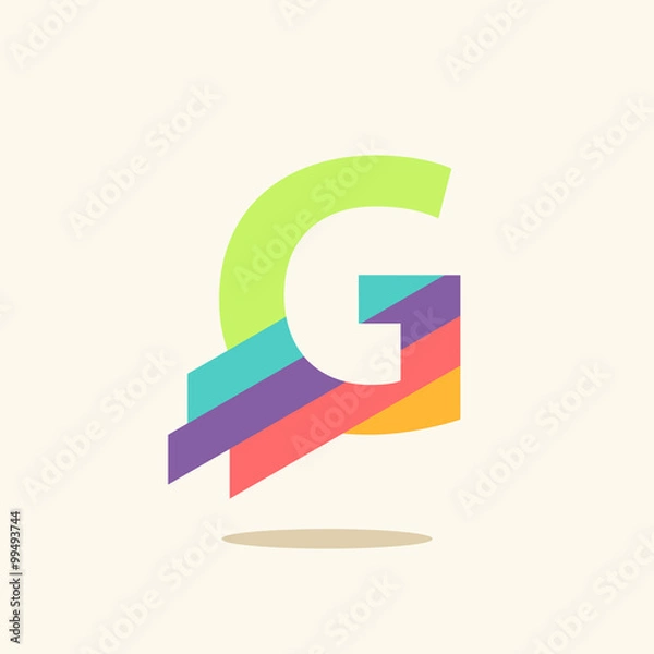 Fototapeta Letter G logo icon design template elements