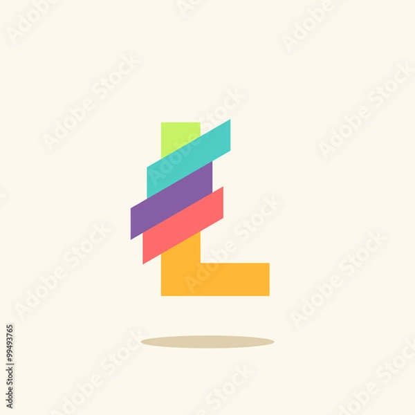 Fototapeta Letter L logo icon design template elements