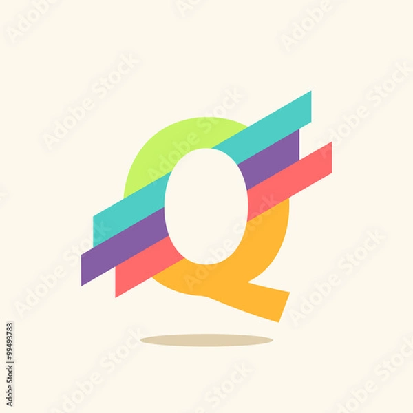 Fototapeta Letter Q logo icon design template elements
