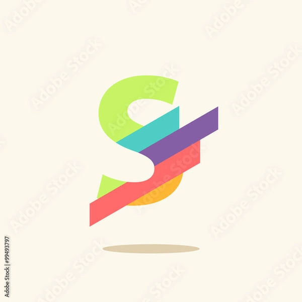 Fototapeta Letter S logo icon design template elements