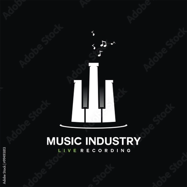 Obraz music industry logo template