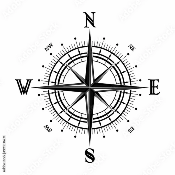 Obraz Compass_Vector Image And Illustration