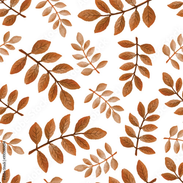 Obraz autum leaves seamless pattern