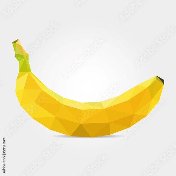 Obraz Polygonal Banana in Vector