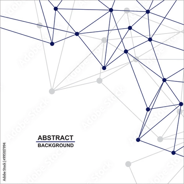 Obraz White neural network illustration abstract background