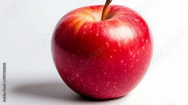 Fototapeta Single Red Apple on White Background