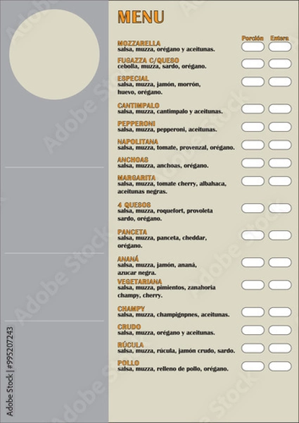 Obraz menu desing template restaurant