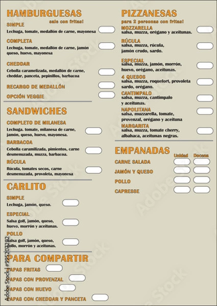 Obraz menu desing template restaurant
