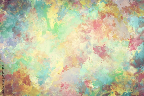 Fototapeta Colorful watercolor paint on canvas. Super high resolution and quality background