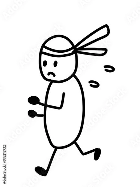 Obraz 走っている人のゆるいイラスト